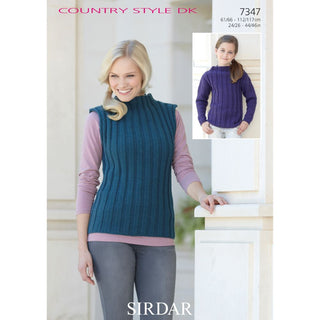 S7347 Tops for Women and Girls in Sirdar Country Style DK