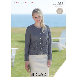 S7352 Cardigan for Women in Sirdar Cotton DK