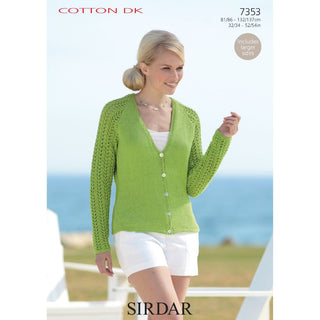 S7353 Cardigan for Women in Sirdar Cotton DK