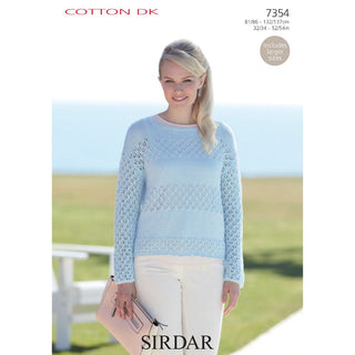 S7354 Sweater for Women in Sirdar Cotton DK