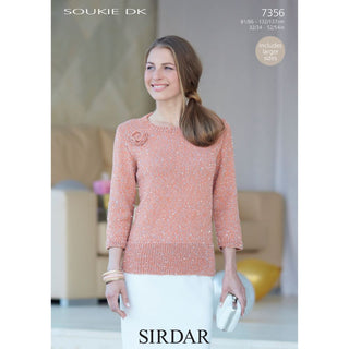 S7356 Sweater for Women in Sirdar Soukie DK