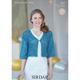 S7357 Kimono Jacket for Women in Sirdar Soukie DK