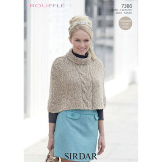 S7386 Cape for Women in Sirdar Bouffle