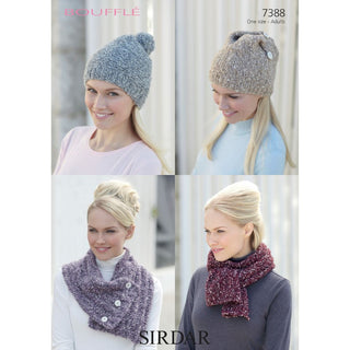 S7388 Scarfs and Hats for Women in Sirdar Bouffle
