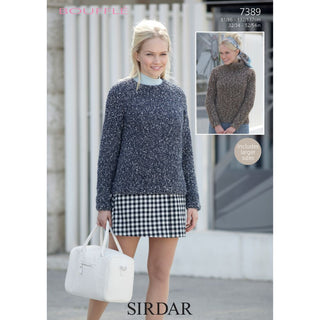 S7389 Sweaters for Women in Sirdar Bouffle