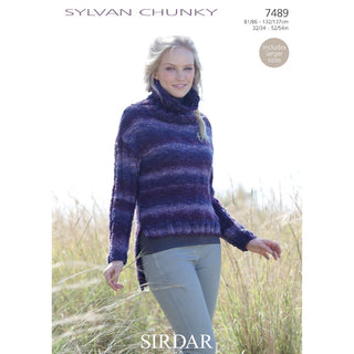 S7489 Sweater for Women in Sirdar Sylvan Chunky