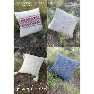 S7496 Cushion Covers in Hayfield Chunky Tweed