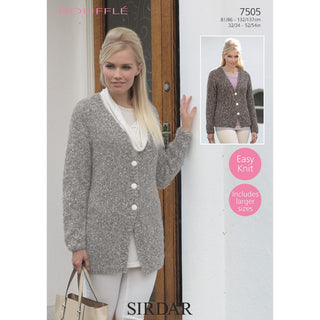 S7505 Cardigans for Women in Sirdar Bouffle