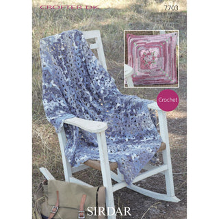 S7703 Trow and Cushion Cover in Sirdar Crofter DK