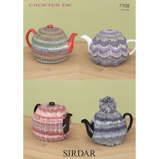 S7708 Tea Cosies in Sirdar Crofter DK