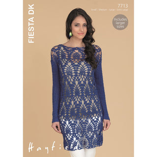 S7713 Crochet Top for Women in Hayfield Fiesta DK