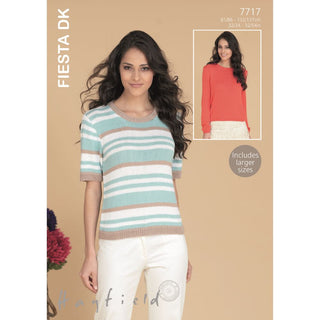 S7717 Sweaters for Women in Hayfield Fiesta DK