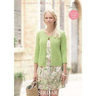 S7726 Cardigan for Women in Sirdar Country Style 4 Ply