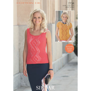 S7734 Top and Vest Top in Sirdar Cotton DK