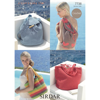 S7738 Rucksack and Shopper in Sirdar Cotton DK