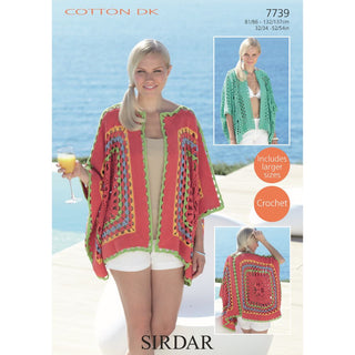 S7739 Crochet Tops for Women in Sirdar Cotton DK