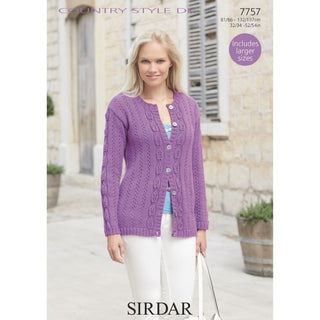S7757 Cardigan for Women in Sirdar Country Style DK