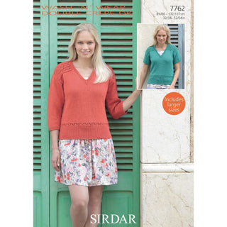 S7762 Tops for Women in Sirdar Wash'nWear Double Crepe DK