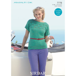 S7778 Top for Women in Sirdar Amalfi DK