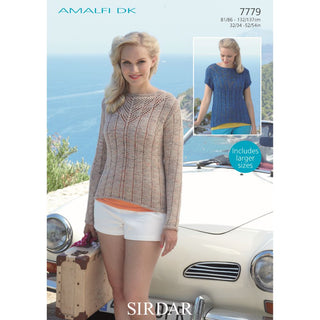 S7779 Tops for Women in Sirdar Amalfi DK