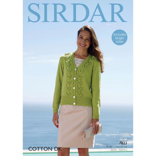 S7823 Cardigan for Women in Sirdar Cotton DK