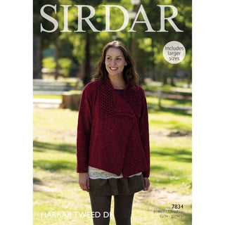 S7834 Jacket for Women in Sirdar Harrap Tweed DK