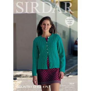 S7839 Cardigan for Women in Sirdar Country Style 4 Ply