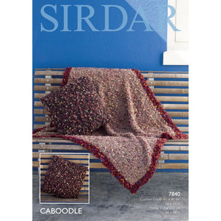 S7840 Cushion Cover and Throw in Sirdar Caboodle