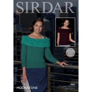 S7862 Tops for Women in Sirdar MoonStone