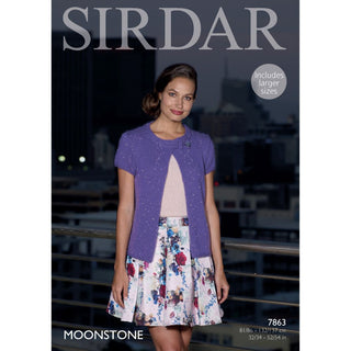 S7863 Cardigan for Women in Sirdar MoonStone