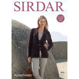 S7876 Jacket for Women in Sirdar PlushTweed