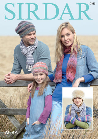 S7883 Hats and Scarves for the entire family Sirdar Aura