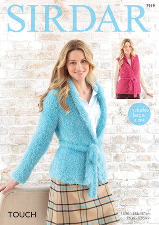 S7919 Cardigan and Waistcoat for Women in Sirdar Touch
