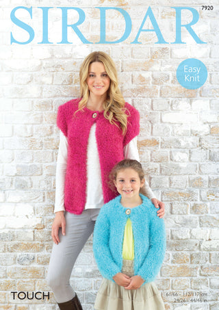 S7920 Cardigan for Women and Children in Sirdar Touch