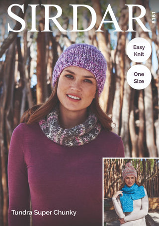 S8161 Hats, Snood & Scarf in Sirdar Tundra Super Chunky