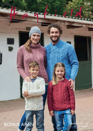 S8166 Sweaters in Hayfield Bonus Aran