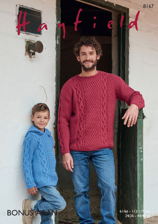 S8167 Sweaters in Hayfield Bonus Aran