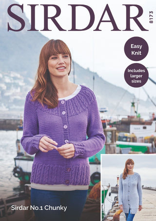 S8173 Ladies Cardigans in Sirdar No.1 Chunky