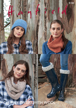 S8184 Woman's Accessories in Hayfield Chunky Tweed