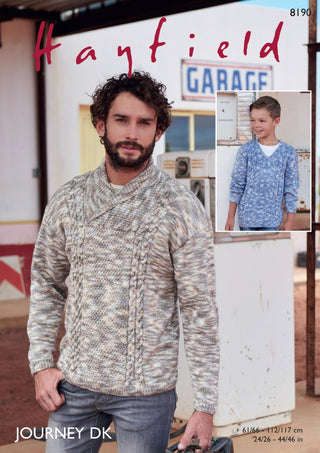 S8190 Boys/Men's Sweaters in Hayfield Journey DK