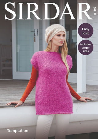 S8199 Tunic & Hat in Sirdar Temptation Chunky