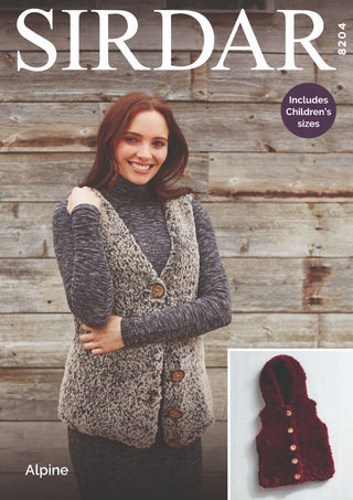 S8204 Women's/Girl's Gilets in Sirdar Alpine