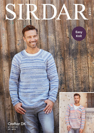 S8221 Men's Sweaters in Sirdar Crofter DK