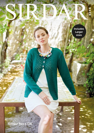 S8246 Cardigan in Sirdar No.1 DK