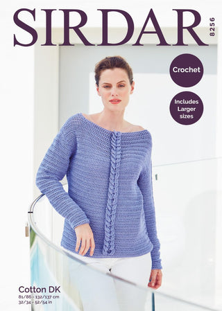 S8256 Woman's Sweater in Sirdar Cotton DK
