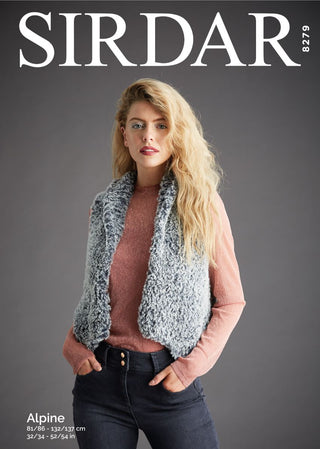 S8279 Woman's Waistcoat in Sirdar Alpine
