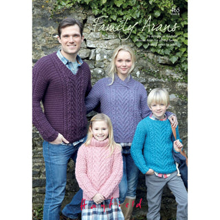 S465 Family Arans, 16 designs in Hayfield Bonus Aran for all the family