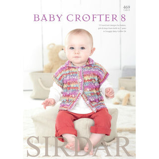 S469 Baby Crofter 8, 15 designs from birth to 7 years in Snuggly Baby Crofter DK