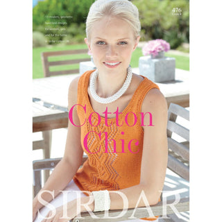 S476 Cotton Chic, 13 modern, geometric hand knit designs for women, girls and the home.