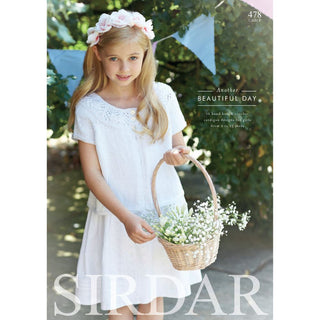 S478 Another Beautiful Day, 16 hand knit and crochet cardigans in shades of White for girls from 2 to 13 years